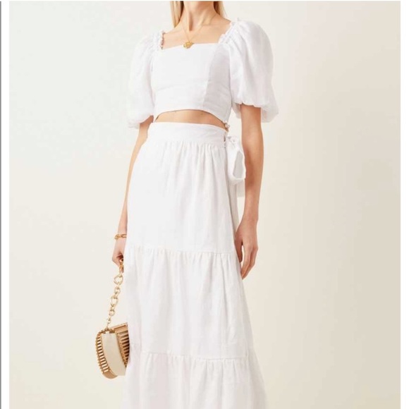 Sold | Faithful the Brand | White Barnette Puff Sleeve Top - Picture 8 of 8